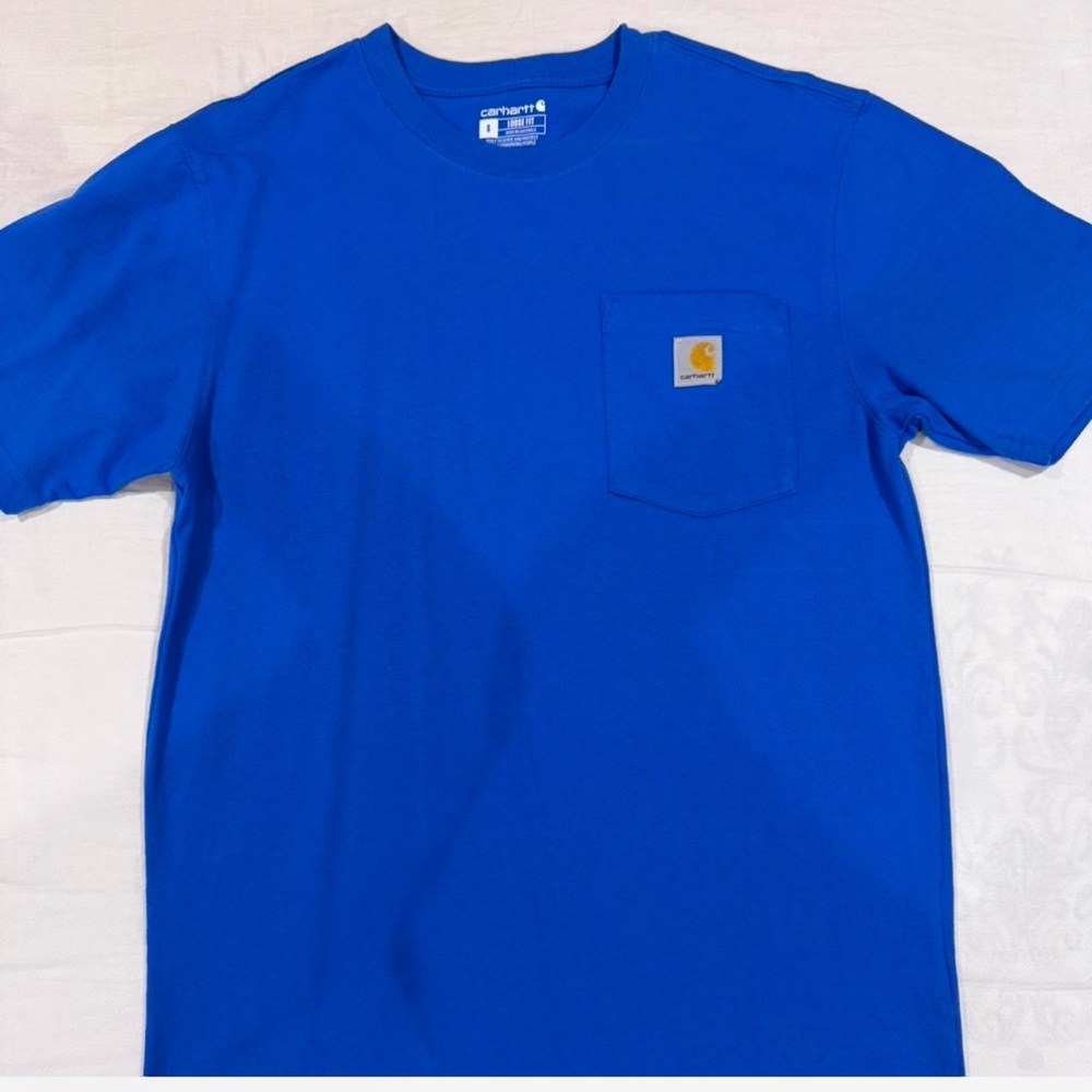 Blue Carhartt WIP pocket T-shirt